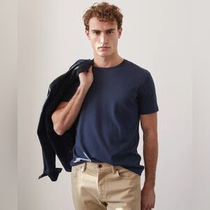 Todd Snyder Made in L.A. Premium Jersey Tee In Navy - XL
